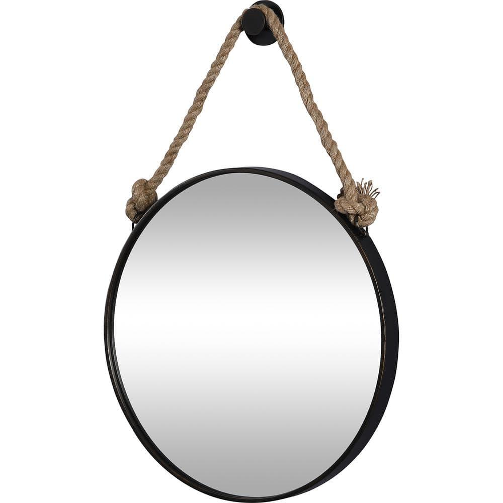 FirsTime & Co. Bronze Dockline Wall Mirror, Coastal, Round, 22 x 2 x 33.5 in
