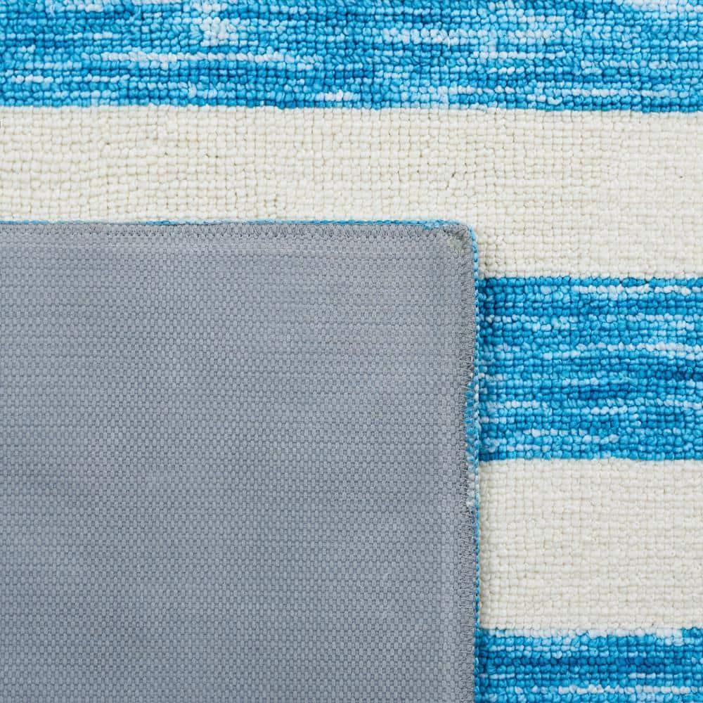 Easy Care ECR115 Power Loomed Machine Washable Indoor Accent Rug - Blue/Ivory - 3'x5' - Safavieh