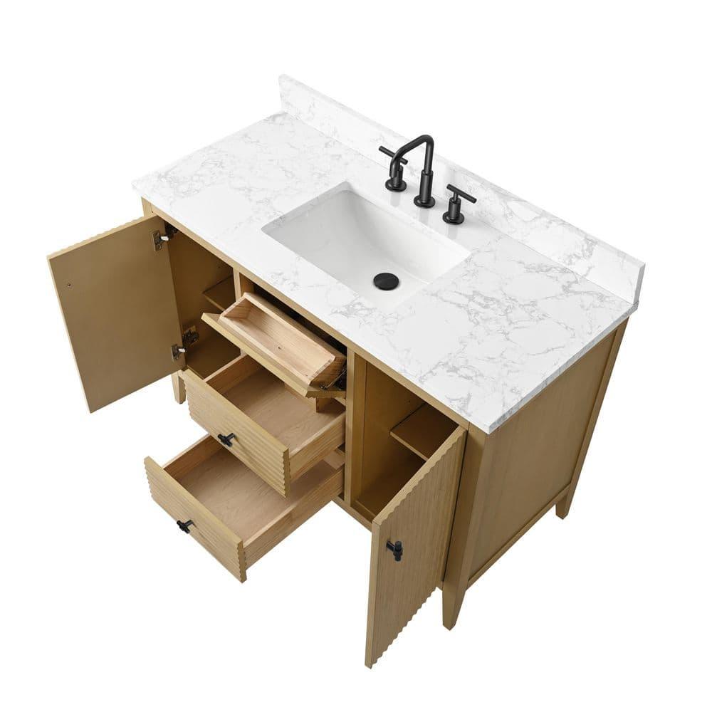 48'' Single Bathroom Vanity with Engineered Marble Top