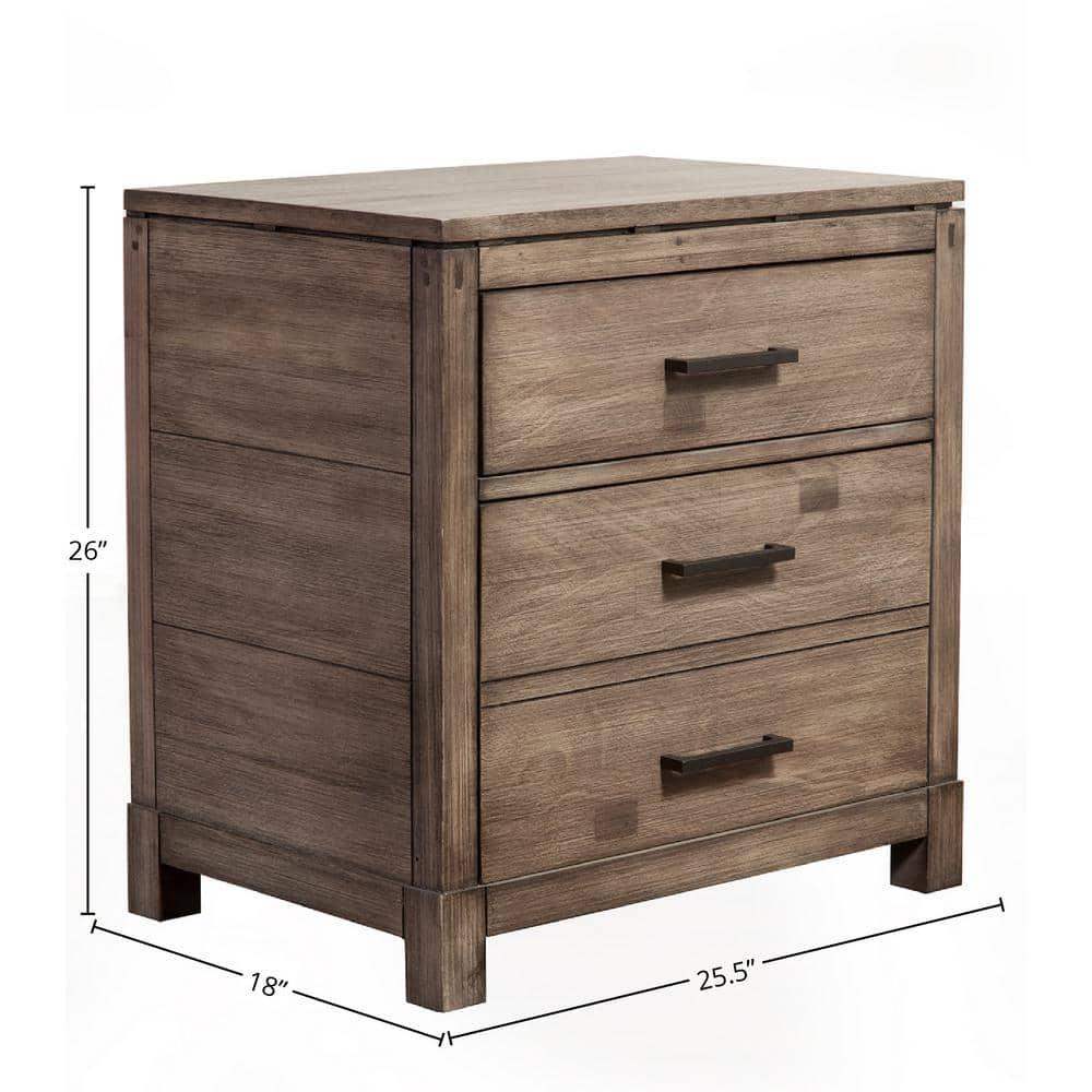 Alpine Furniture Sydney 2 Drawer Nightstand,