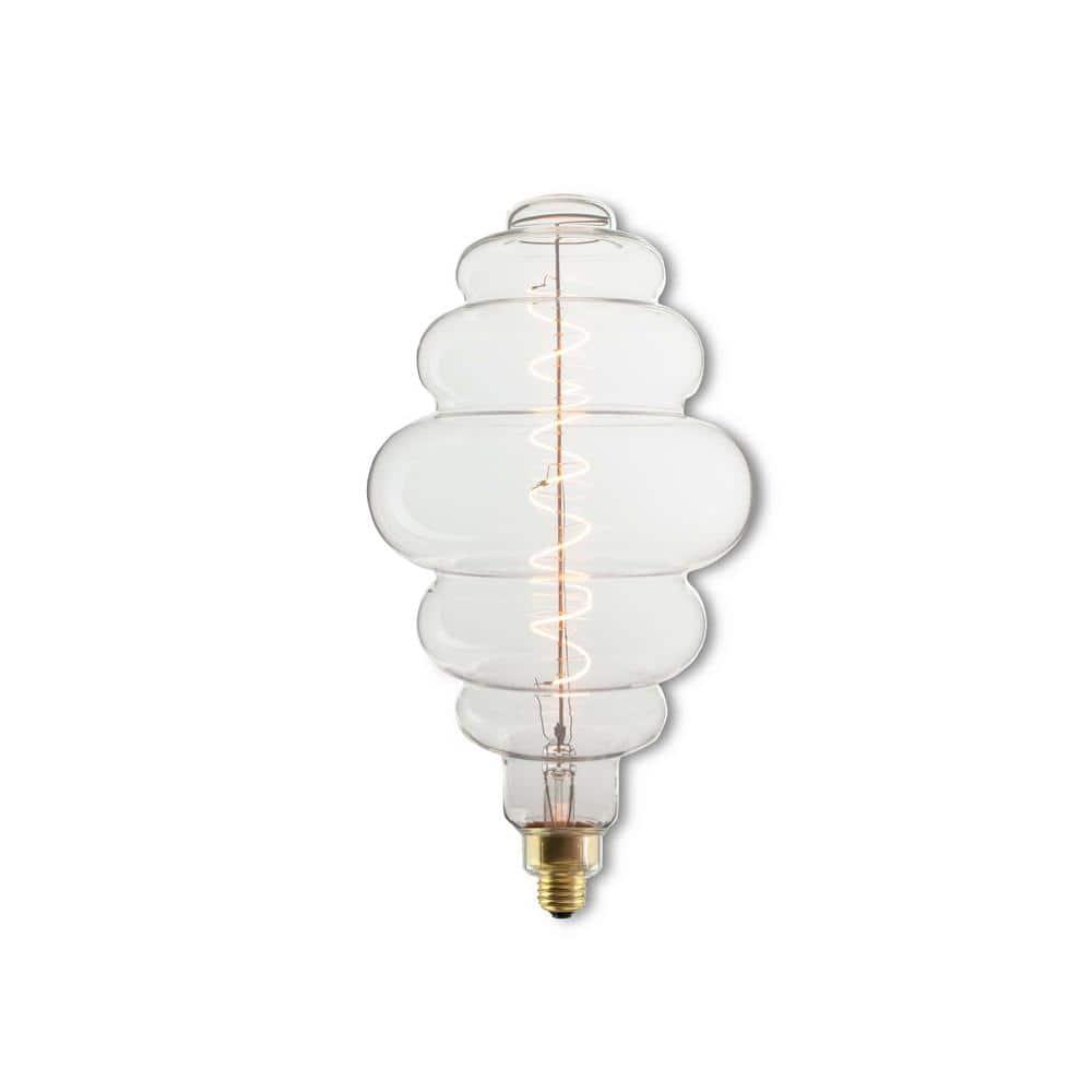 Oversized Bee Hive Clear LED Edison Bulb, 60 Watt Equivalent, E26 Dimmable 2200K
