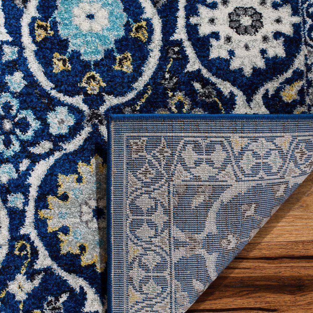 SAFAVIEH Evoke Charlotte Floral Geometric Area Rug, Royal/Ivory, 9' x 12'