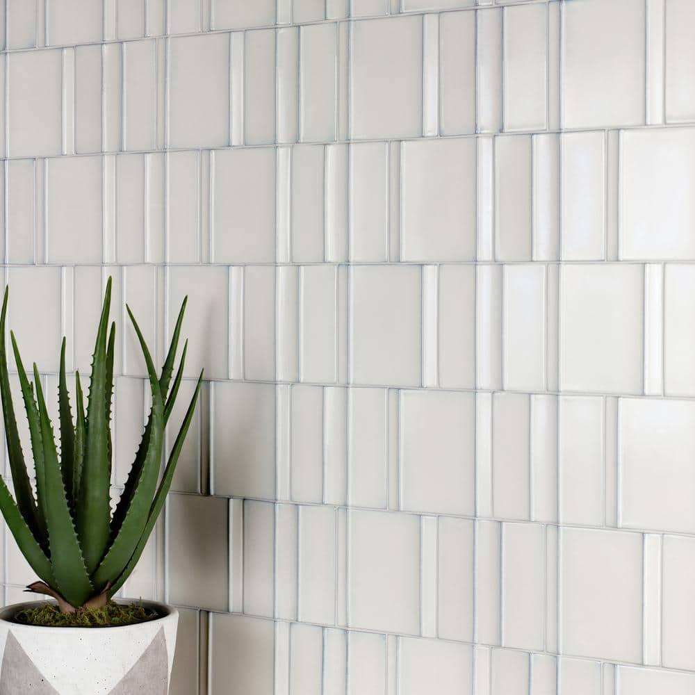 Bond Tile Metaru 5.82 In. X 5.82 In. 3D Polished Porcelain Wall Tile (7.82 Sq. Ft. / Case)