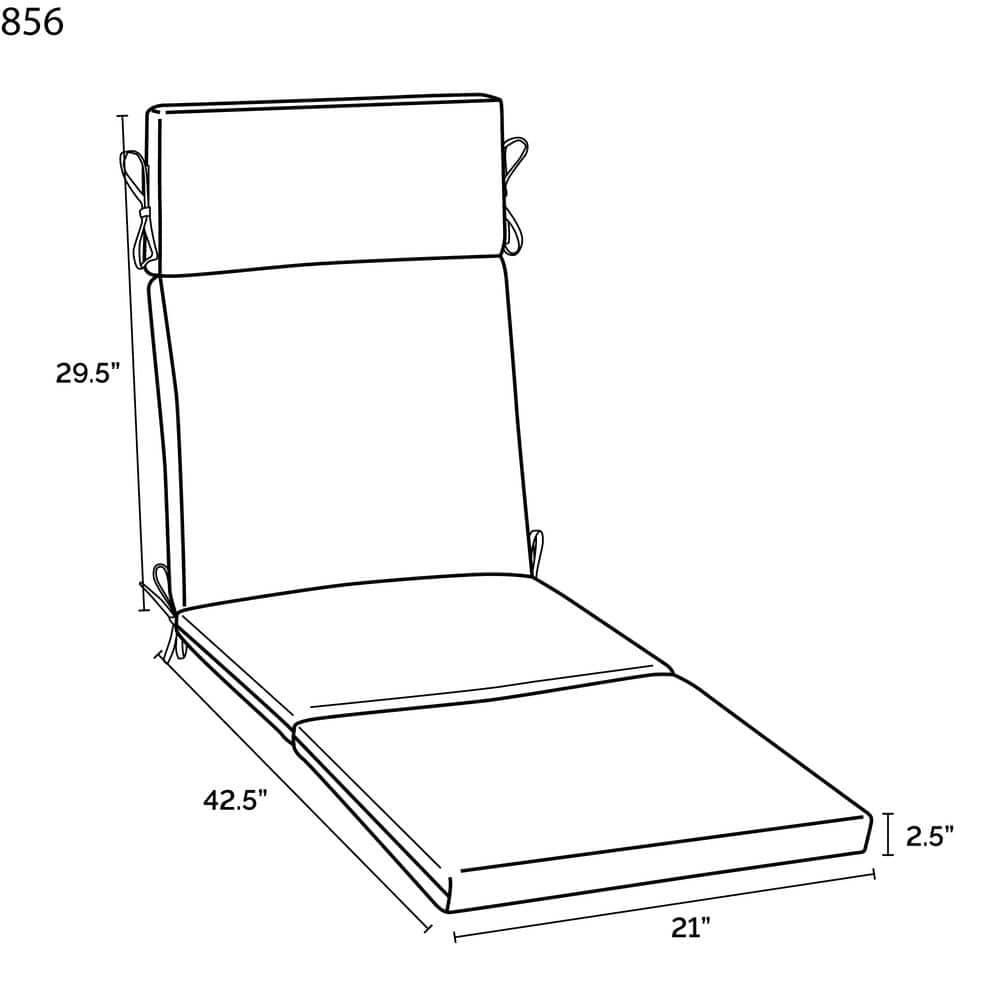 ARDEN Outdoor Chaise Lounge 3.5" Cushion