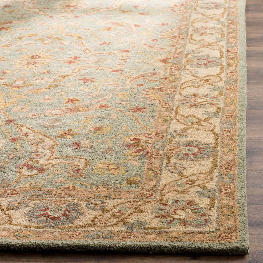 Antiquity AT311 Hand Tufted Runner Rug - Teal/Beige - 2'3"x10' - Safavieh.