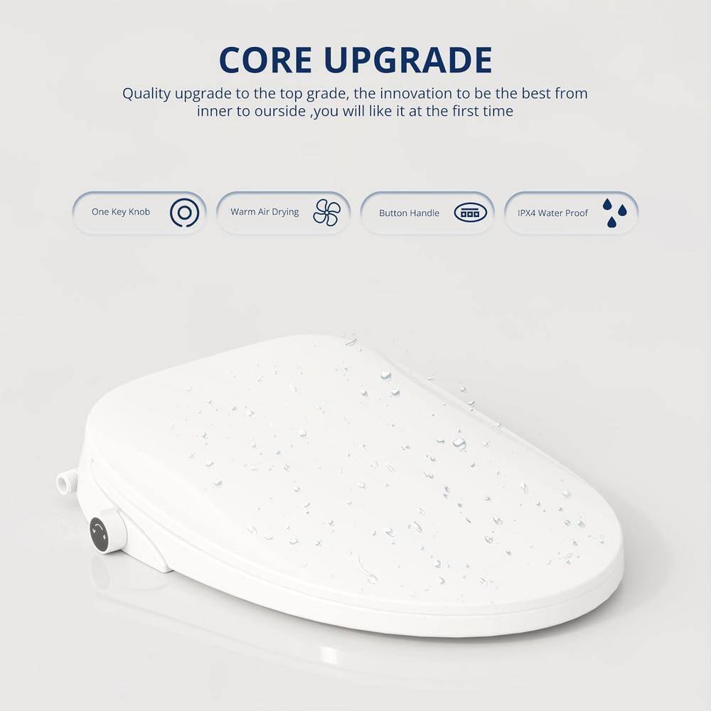 MyDepot Smart Bidet Toilet Seat with Heated Water,Adjustable Washing Settings,Warm Seat,Self-Cleaning