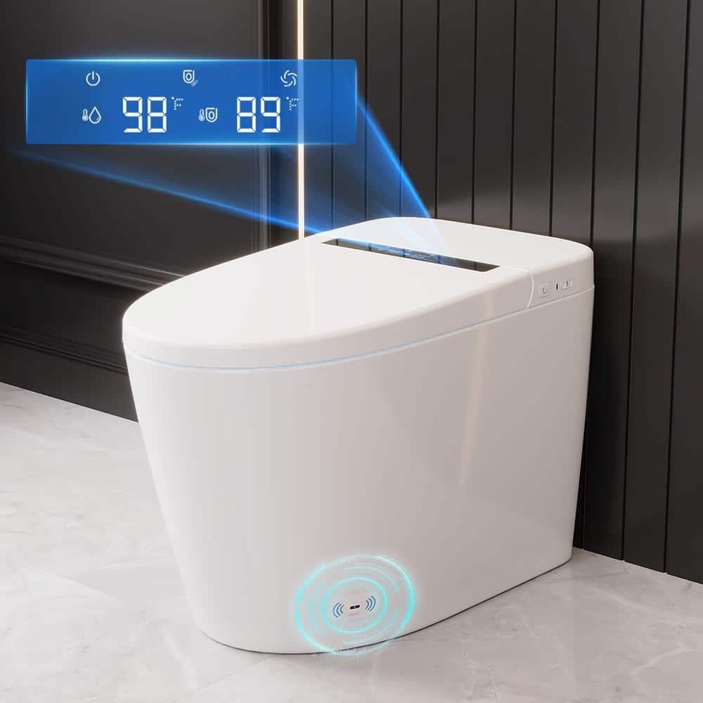 Deervalley Smart Bidet Toilet With LED Display,Auto Open & Close, Heated Seat, Warm Water, Remote Control, Premium