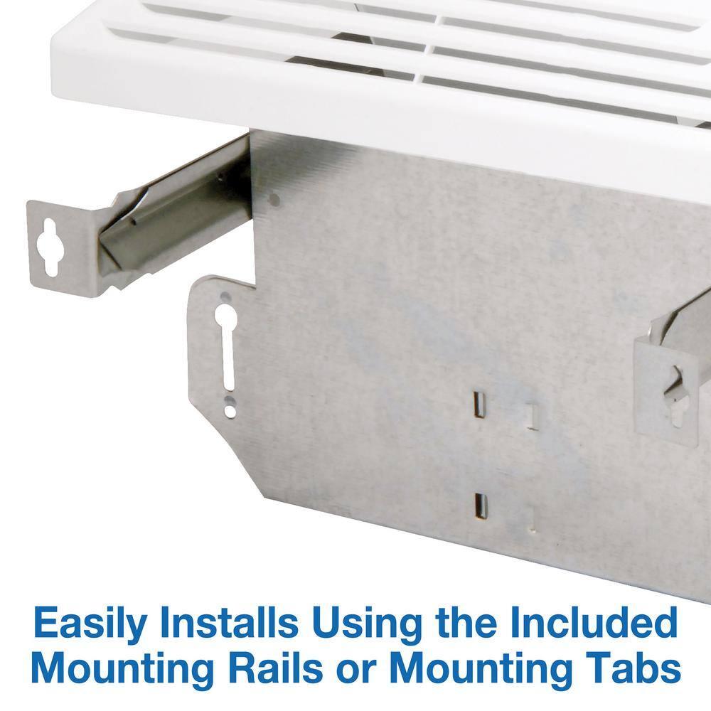 Air King ASLC Series ASLC70 Exhaust Fan with Light, 1.6 A, 120 V, 70 cfm Air, 4 sones, 4 in Duct, White