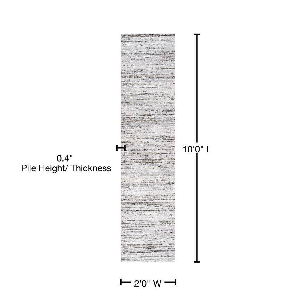 2'x10' Loom Modern Strie'  Runner Rug, Gray/Black - JONATHAN Y