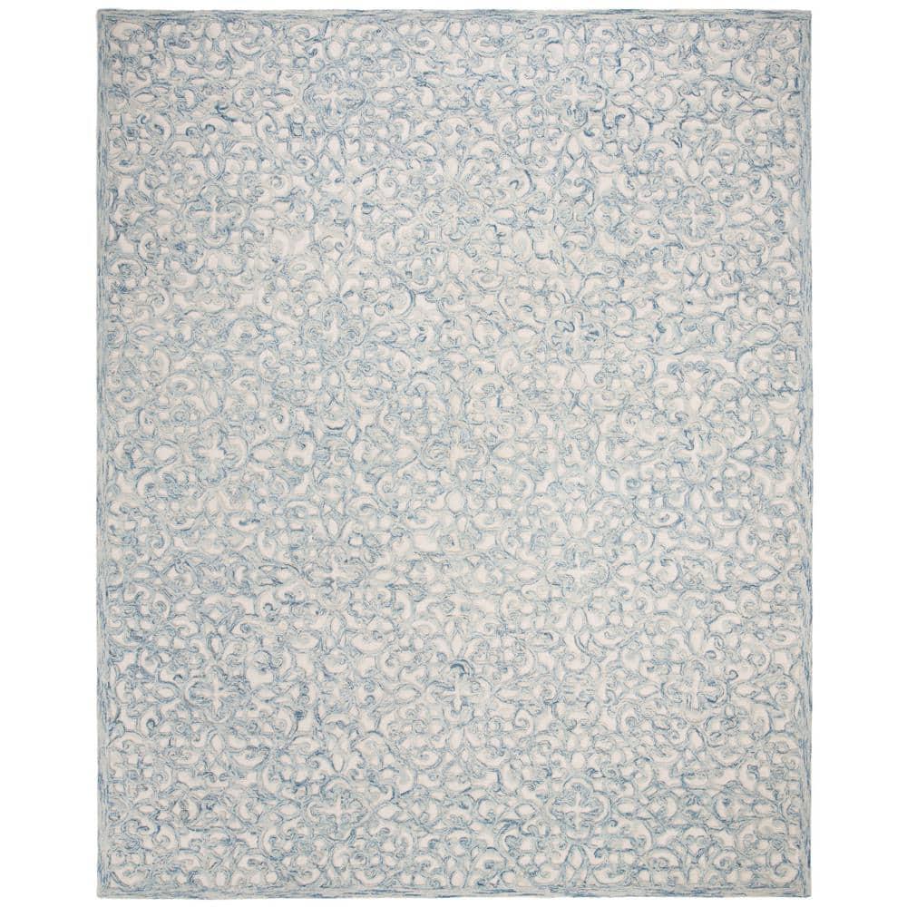 Trace TRC103 Hand Tufted Indoor Area Rug - Blue/Ivory - 8'x10' - Safavieh