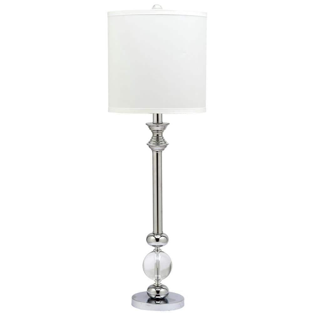 SAFAVIEH Erica 31 in. H Crystal Candlestick Table Lamp, Clear, Set of 2