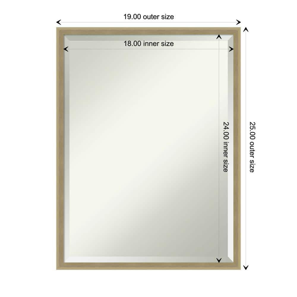 Elegant Bronze & Gold Wood Bathroom Vanity Mirror 19x25