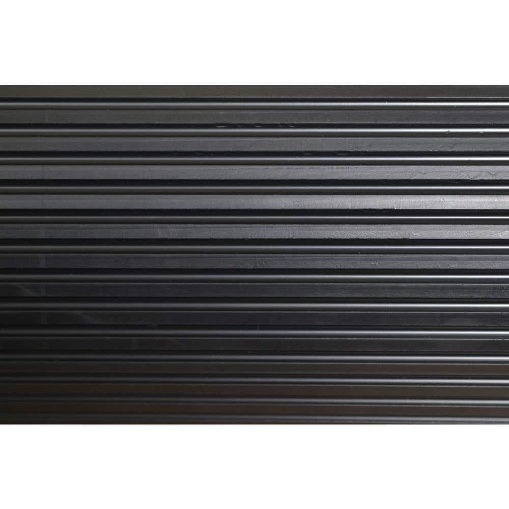 Indoor/Outdoor Rubber Scraper Mat, 36 in. x 6﻿ ft., Black