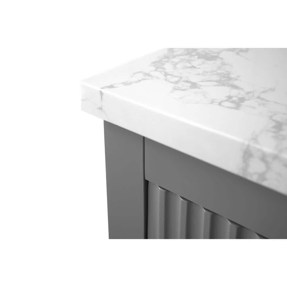 60'' Single Bathroom Vanity with Engineered Marble Top