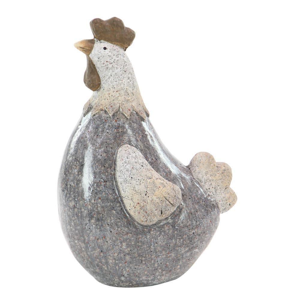 DecMode 13" Indoor Outdoor Rooster Garden Sculpture