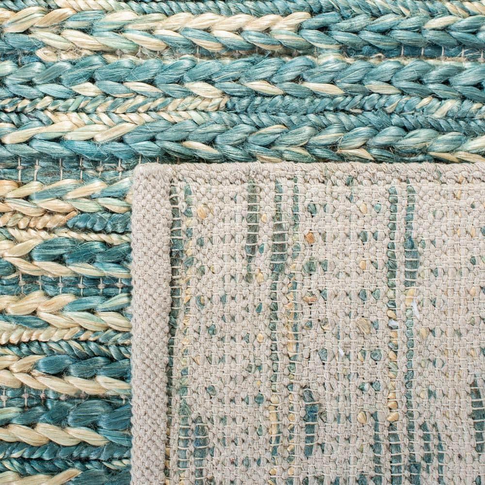 Natural Fiber NF376 Hand Woven Area Rug - Dark Green/Natural - 5'x8' - Safavieh.