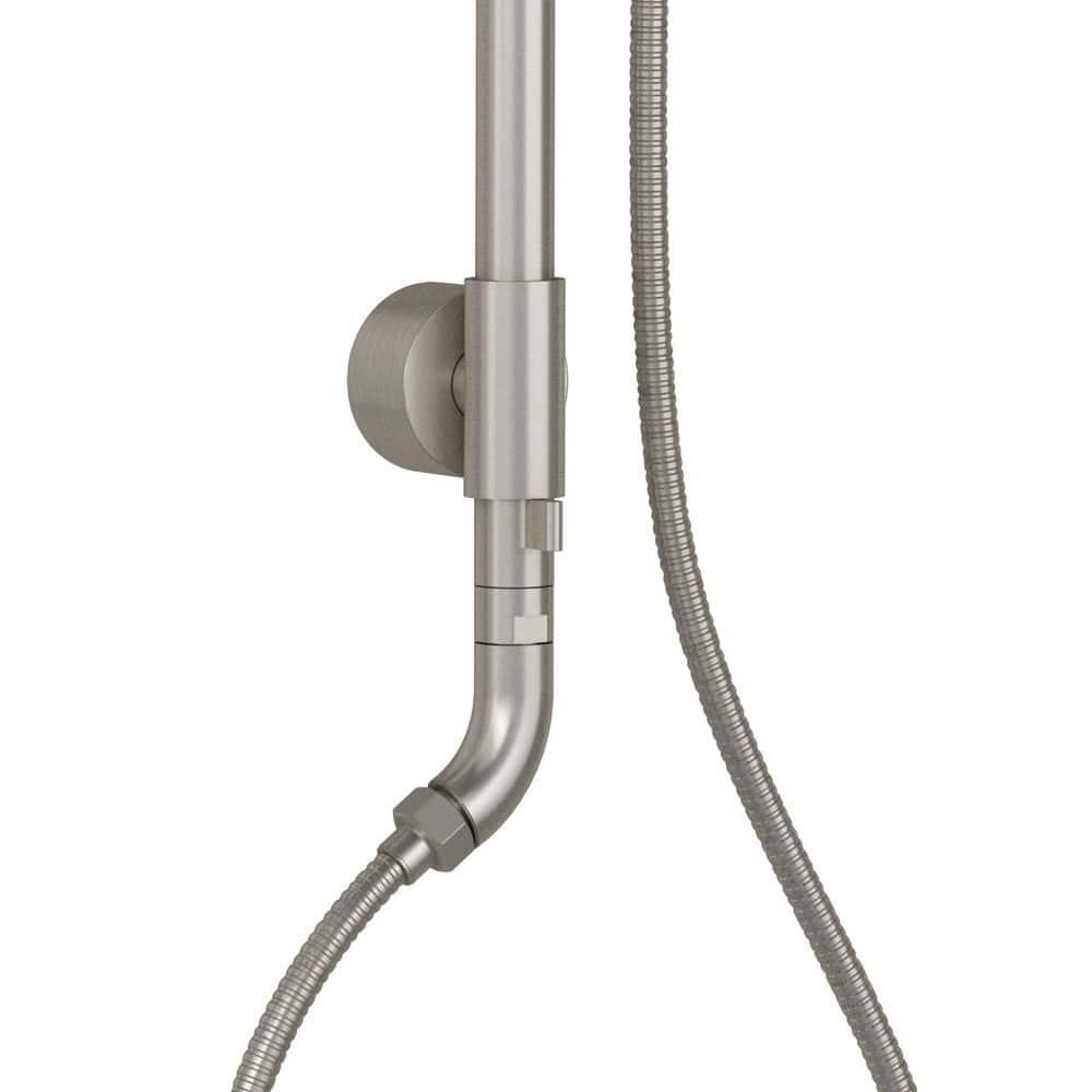 Brushed Nickel Dual Rain and Handheld Shower System