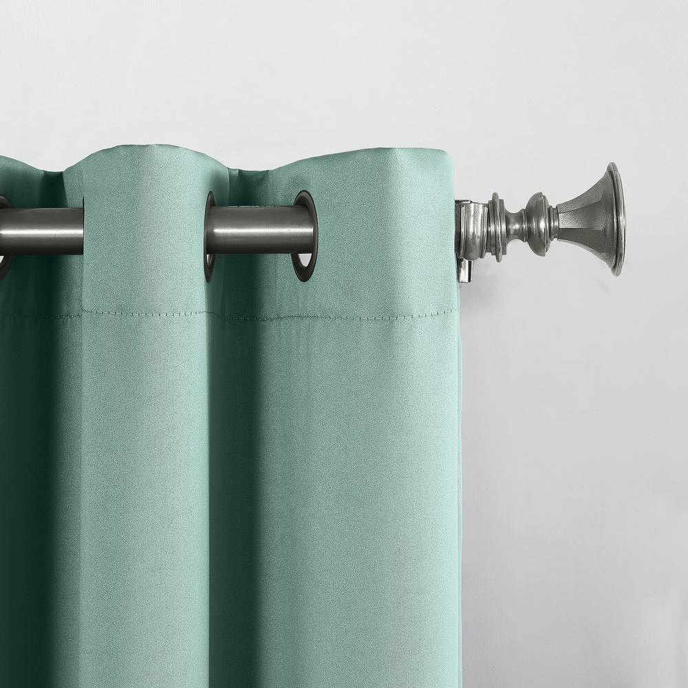 40"x84" Sun Zero Room Darkening Lazlo Grommet Curtain Panel Mineral: Modern Thermal Insulated, Energy Efficient, Noise Reduction