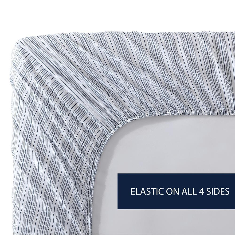 Nautica Nautica Percale Cotton Fully Elastic Fitted Sheet