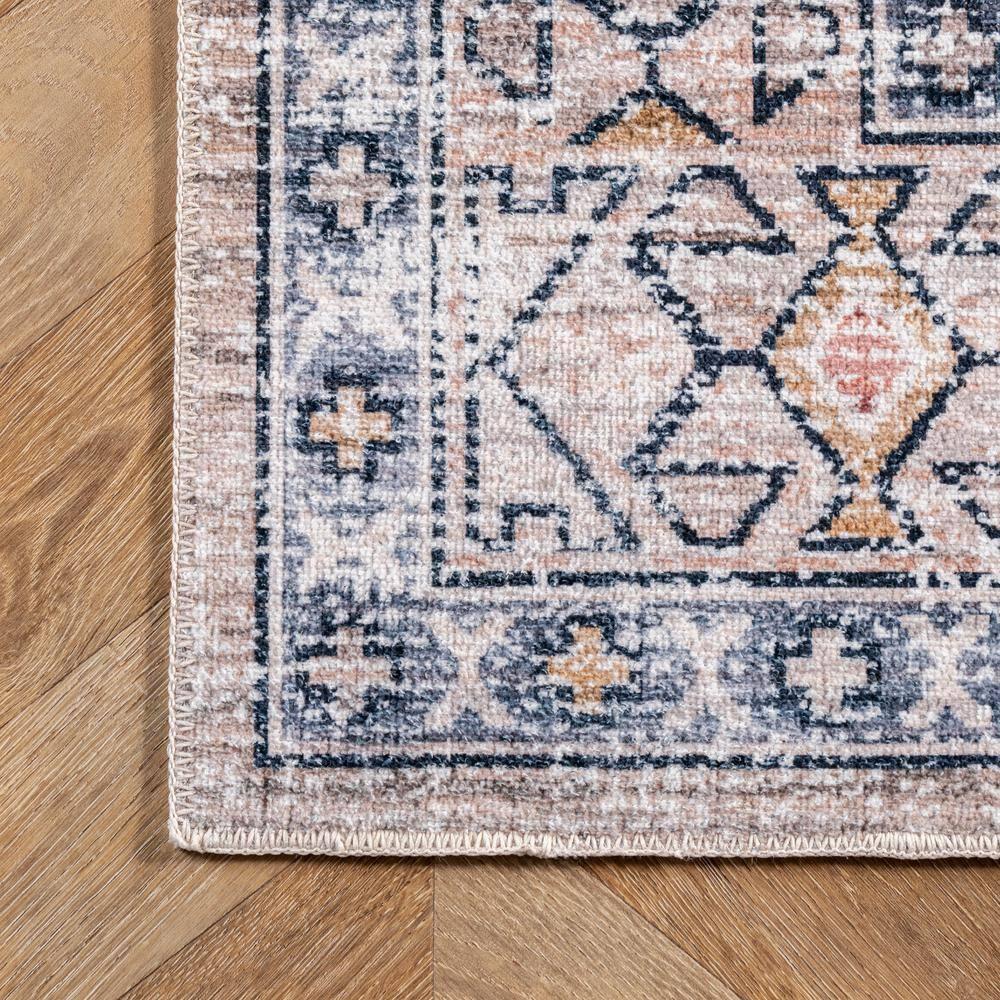 Nuloom Mae Medallion 2x3 Machine Washable Accent Indoor Area Rug for Living Room Bedroom Dining Room Entryway Kitchen, Peach/Ivory
