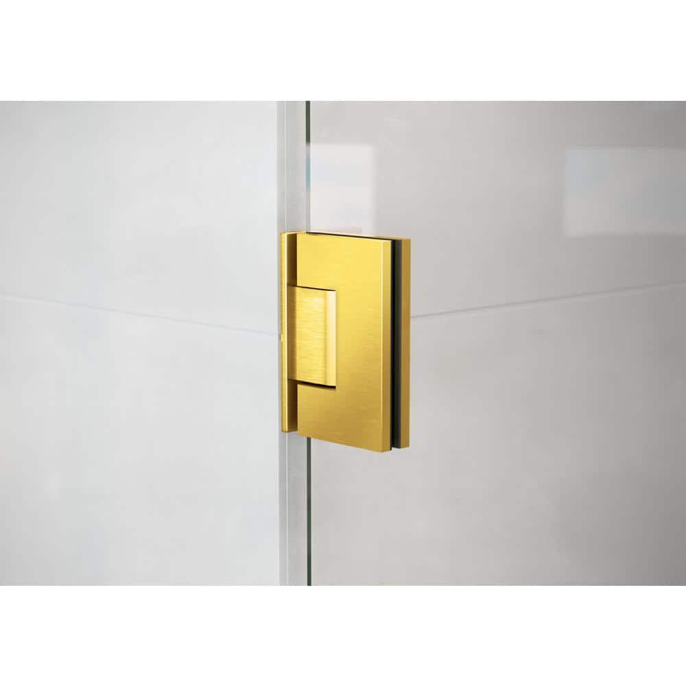 58 in. x 78 in. Fully Frameless Wall Hinge Shower Door