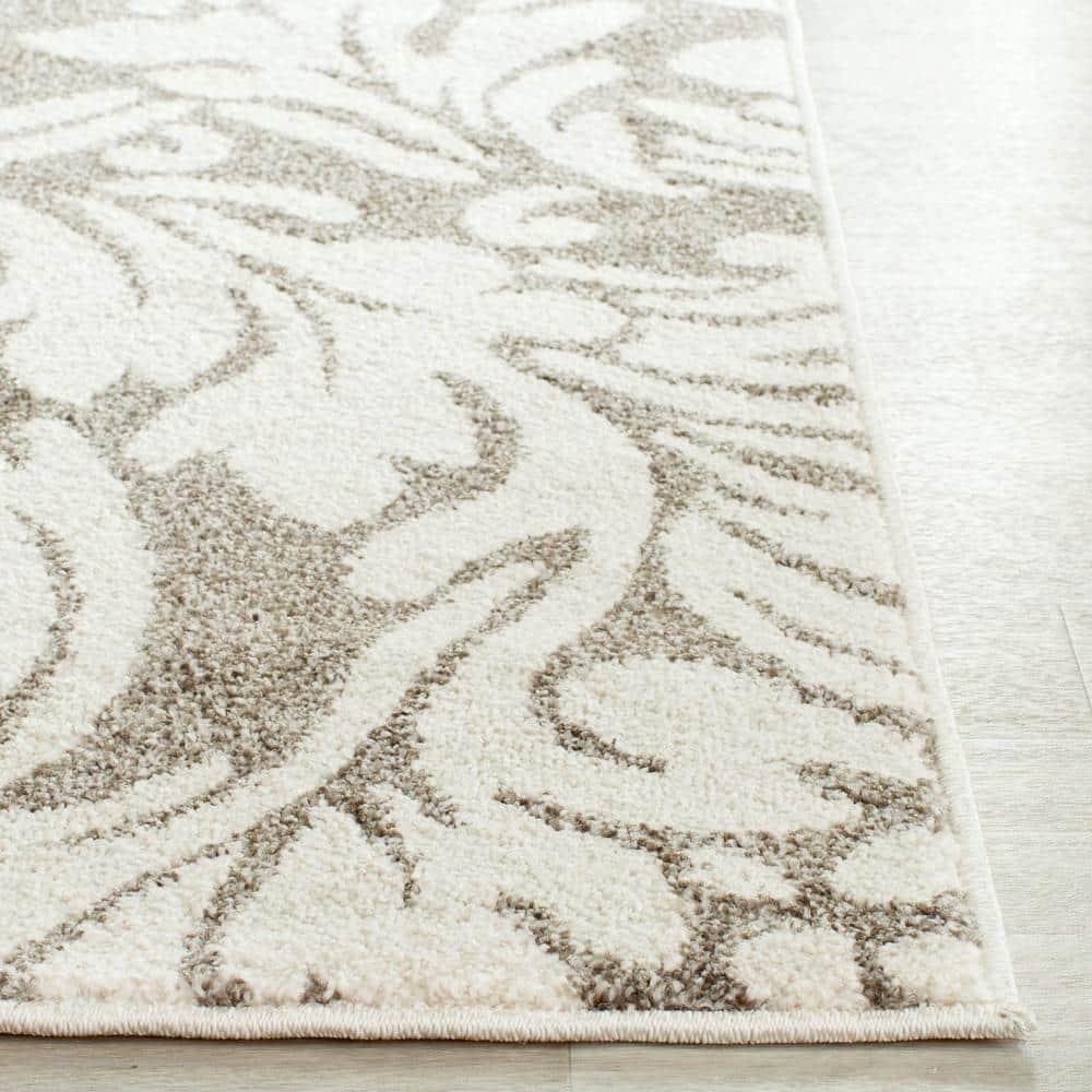 Amherst AMT425 Power Loomed Indoor Area Rug - Dark Grey/Beige - 8'x10' - Safavieh