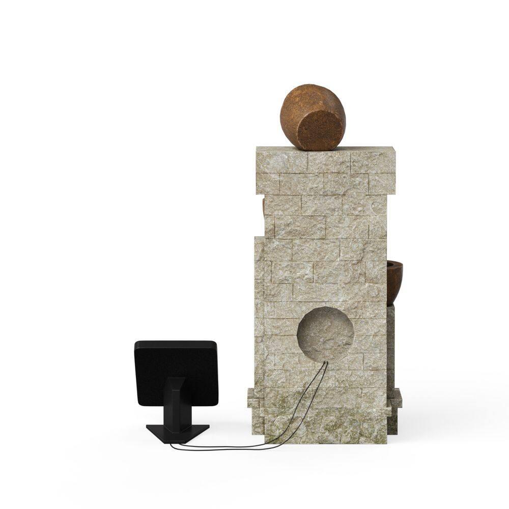 Teamson Home 28" Solar-Powered 4-Tier Outdoor Water Fountain