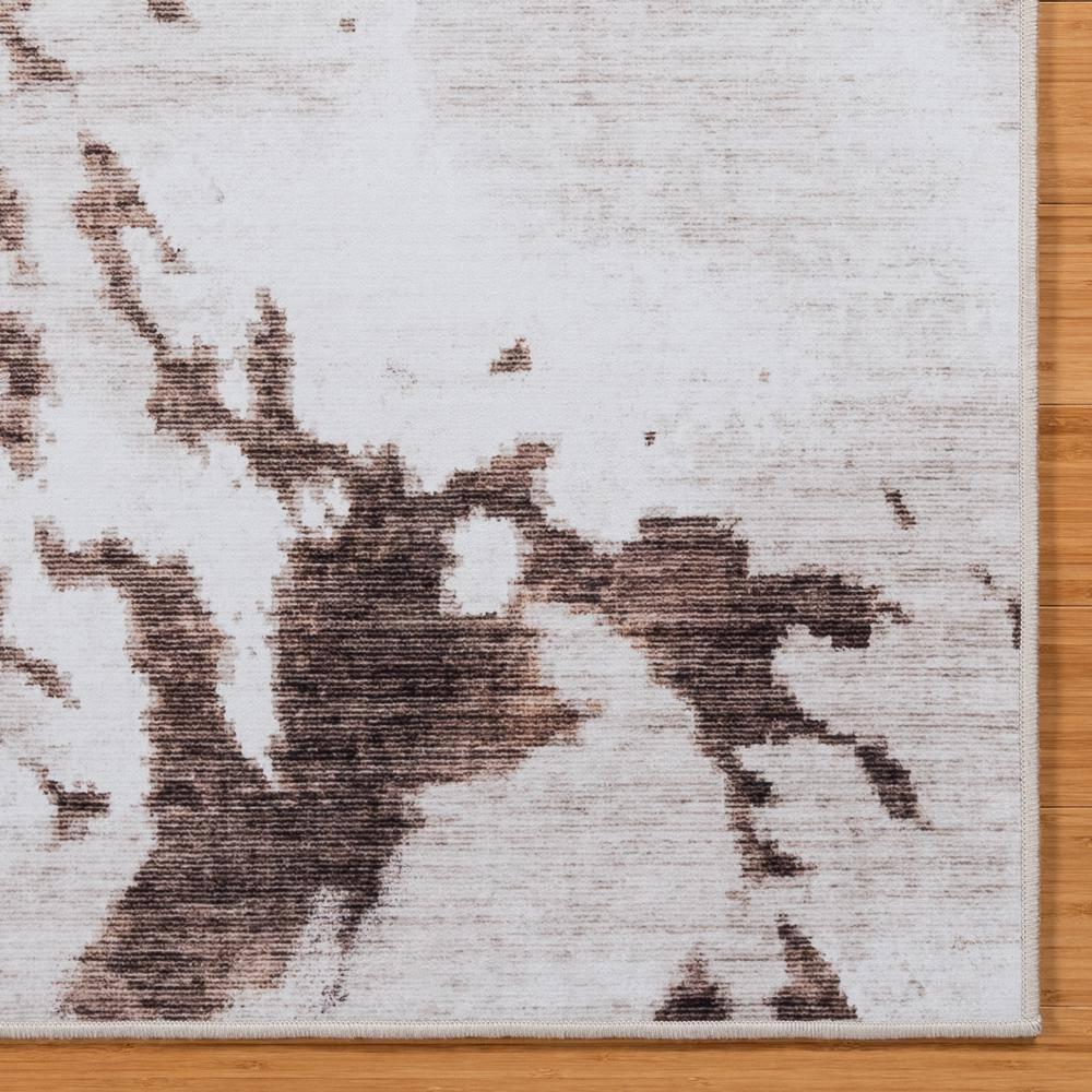 Gertmenian Crystal Print Charley Cow Modern Animal Print Brown Ivory Flat Pile Indoor Area Rug
