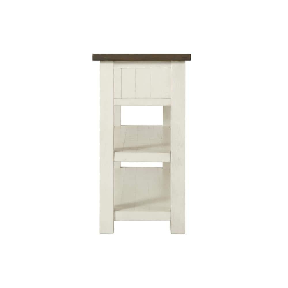 Martin Svensson Home Monterey 50" Sofa Console Table, Cream White and Brown