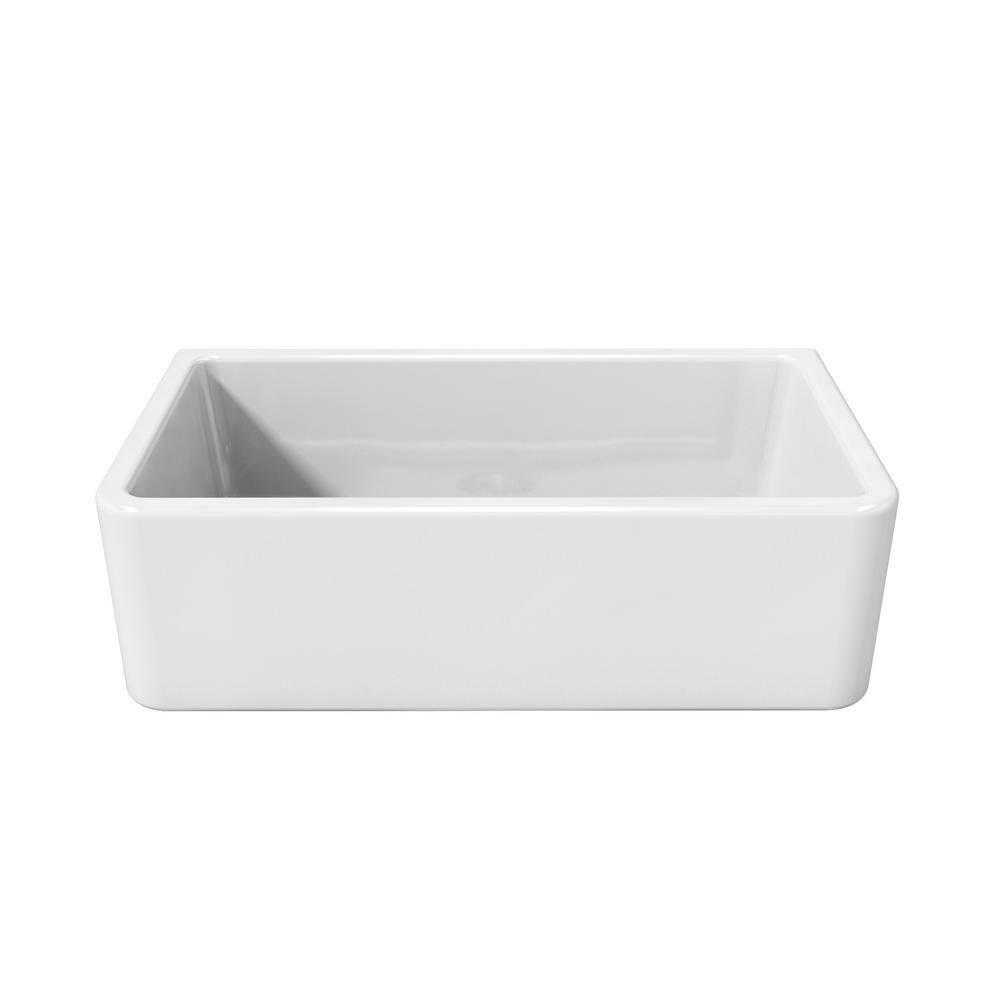 Latoscana LFS3318W 33 in. Fireclay Single Bowl Kitchen Sink
