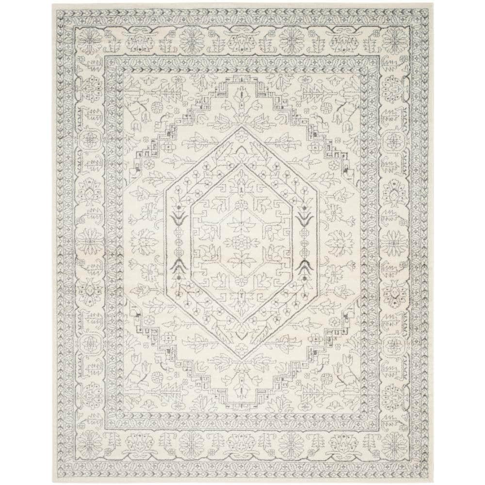 Adirondack ADR108 Power Loomed Area Rug - Ivory/Silver - 8'x10' - Safavieh.