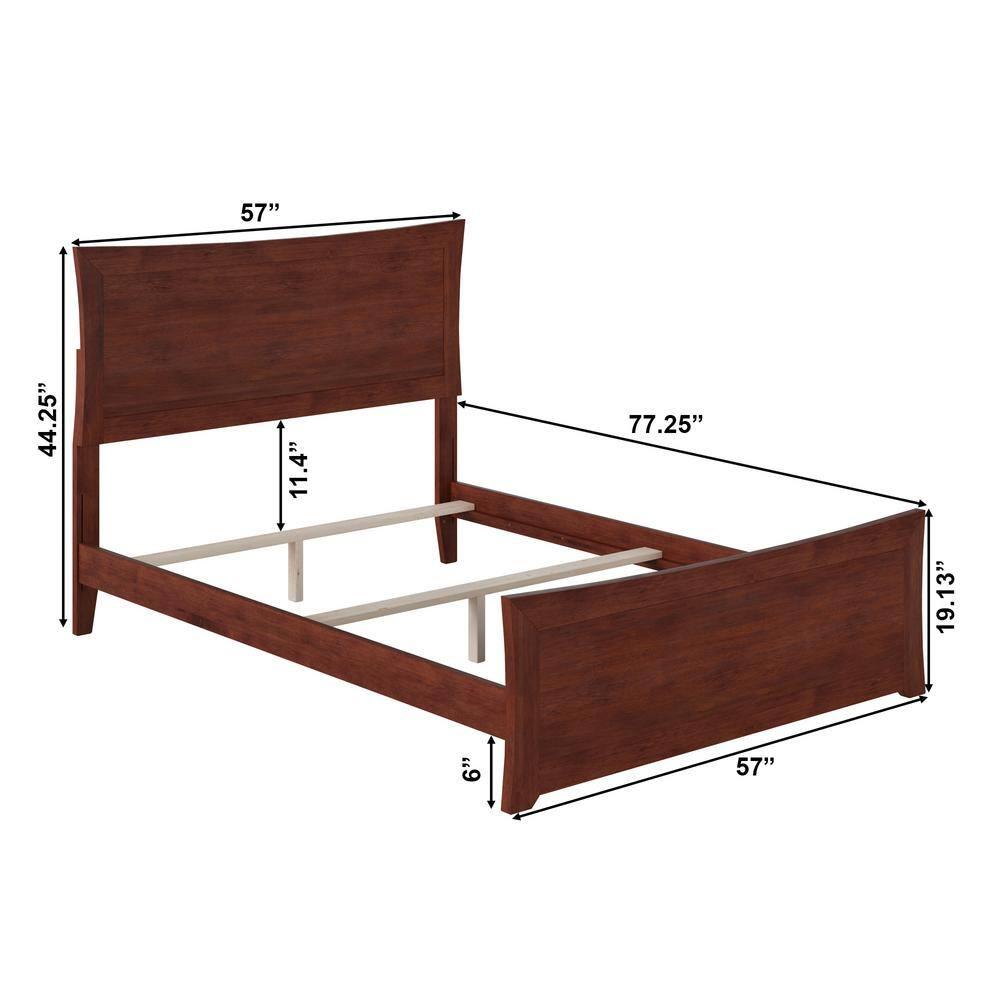 AFI Furnishings Metro Low Profile Solid Wood Platform Bed with Matching Footboard