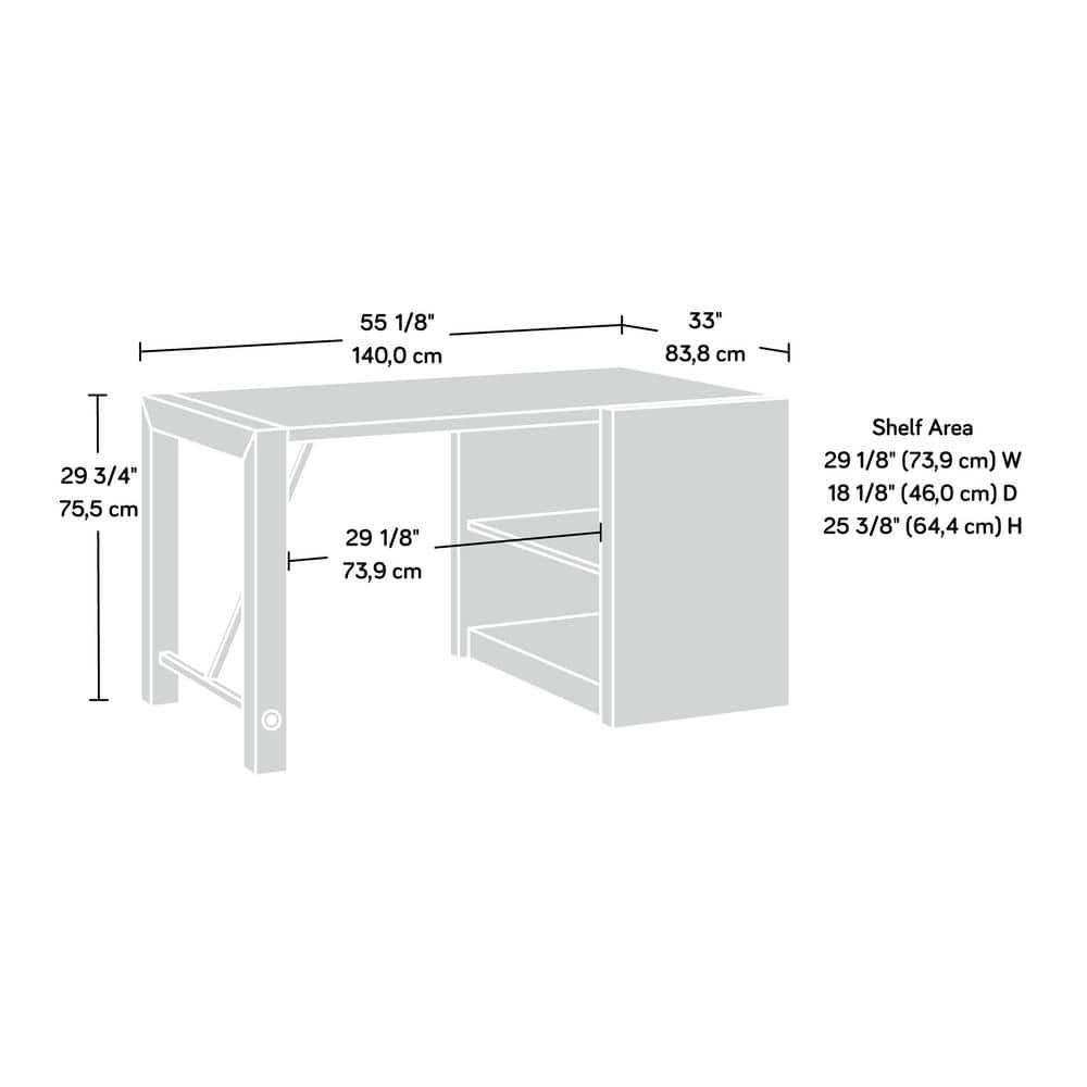 Sauder Dixon City Computer Desk Brushed Oak