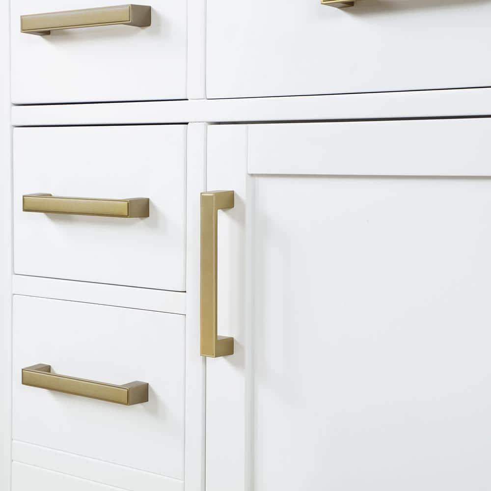 Gavino 42" Wood Vanity in White with Composite Stone Top no Mirror