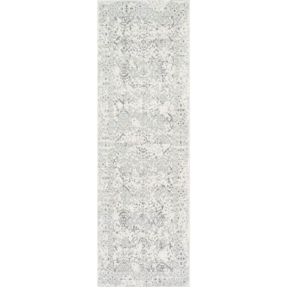 nuLOOM Odell Faded Vintage Runner Rug, 2' 8" x 20', Ivory