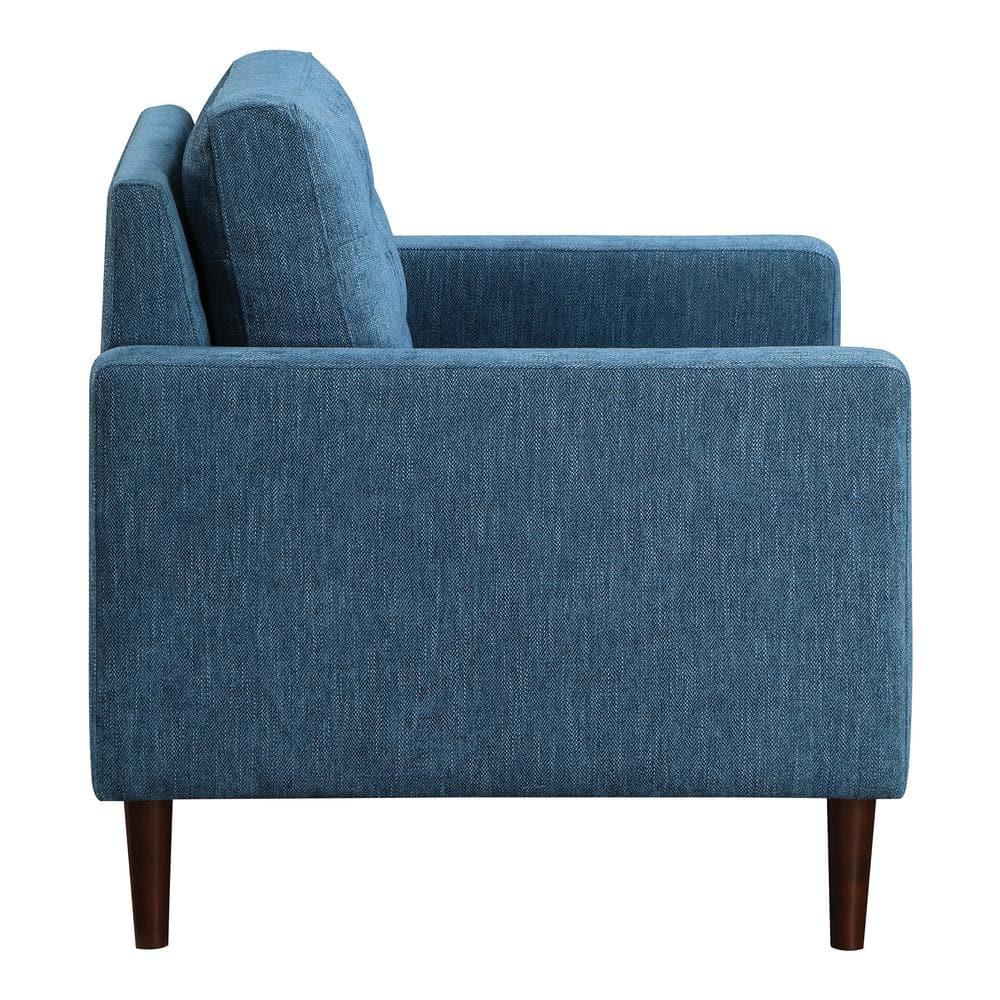 Grayburn Mid-Century Chair in Navy Fabric