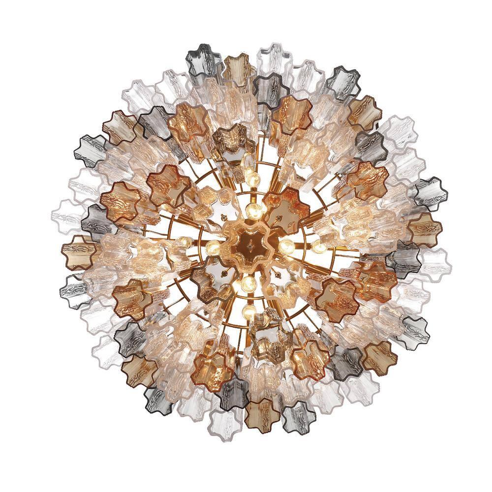 Crystorama Lighting Addis 16 - Light Chandelier in  Aged Brass