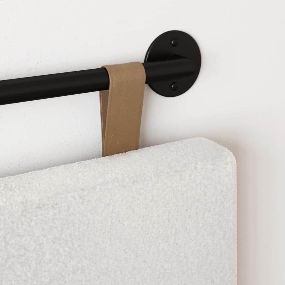 Full/Queen Charlie Boucle Kids' Headboard Cream - Nathan James: Wall Mounted MDF Upholstered Headboard