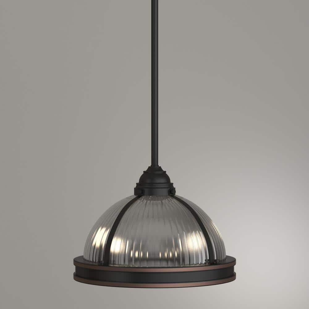 Autumn Bronze Prismatic Glass 2-Light Pendant