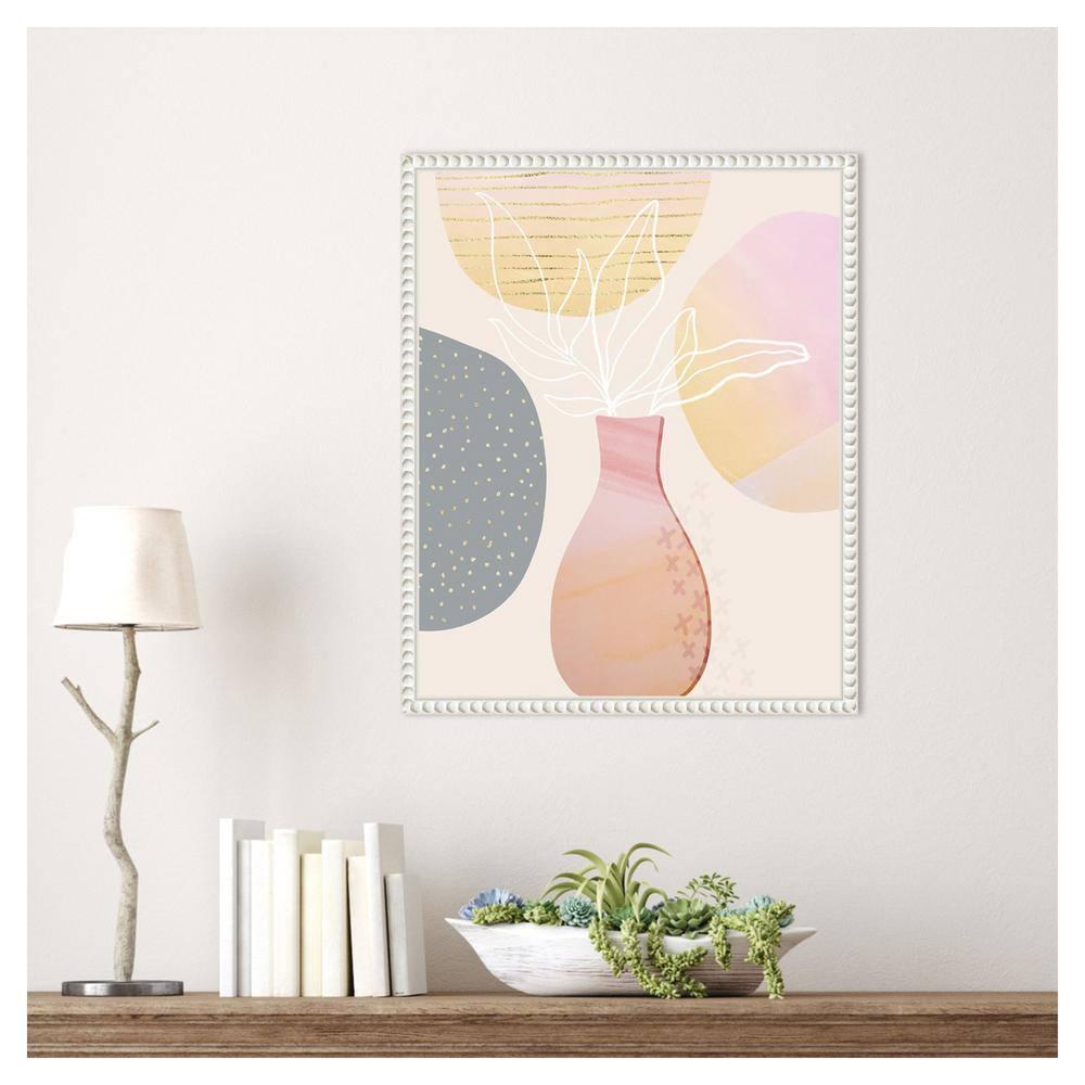 Amanti Art 16"x20" Mid-Century Floral I by Andrea Haase Framed Canvas Wall Art Print
