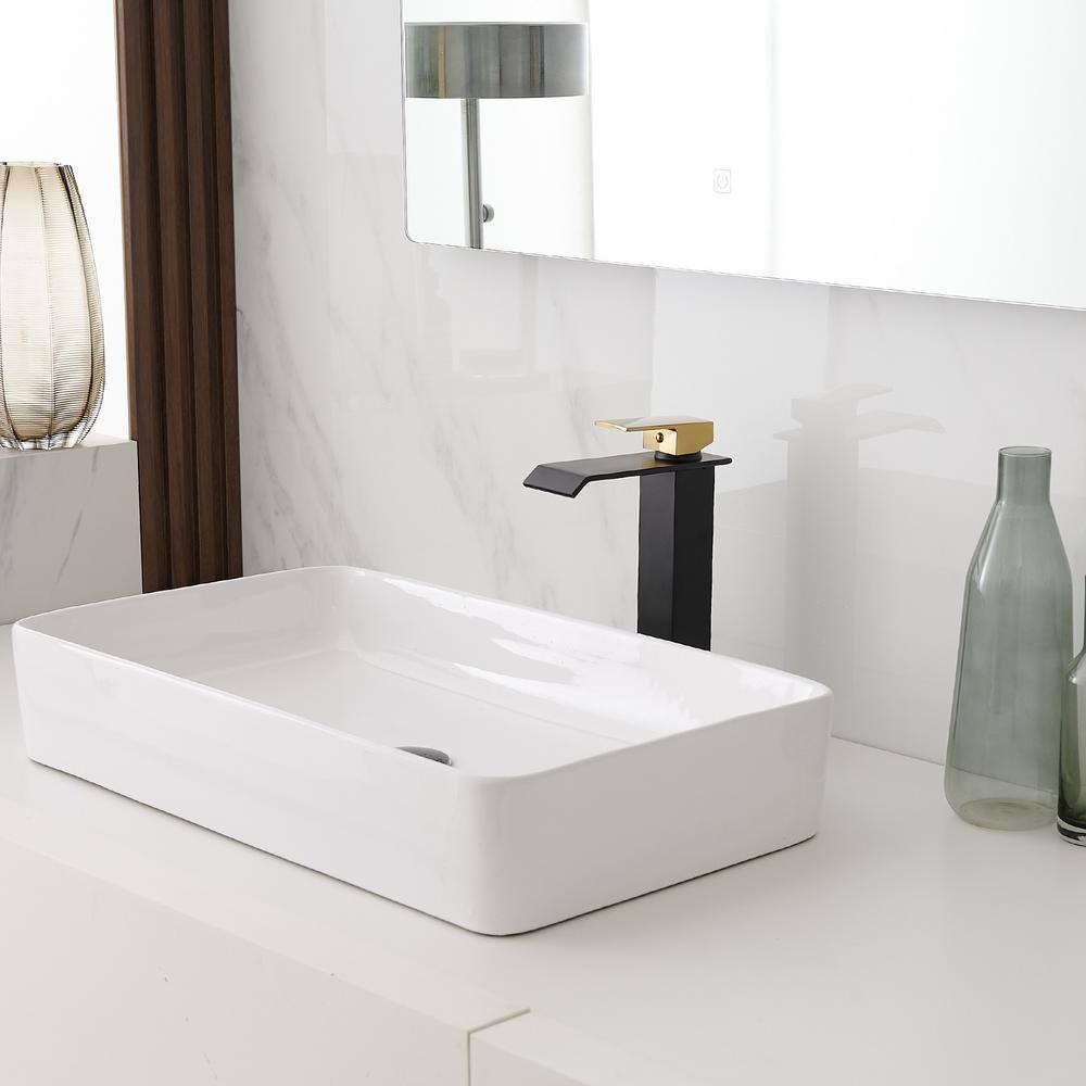 VIBRANTBATH 6009H-GBK Vessel Sink Faucet Single-handle Bathroom Faucet with Drain Assembly