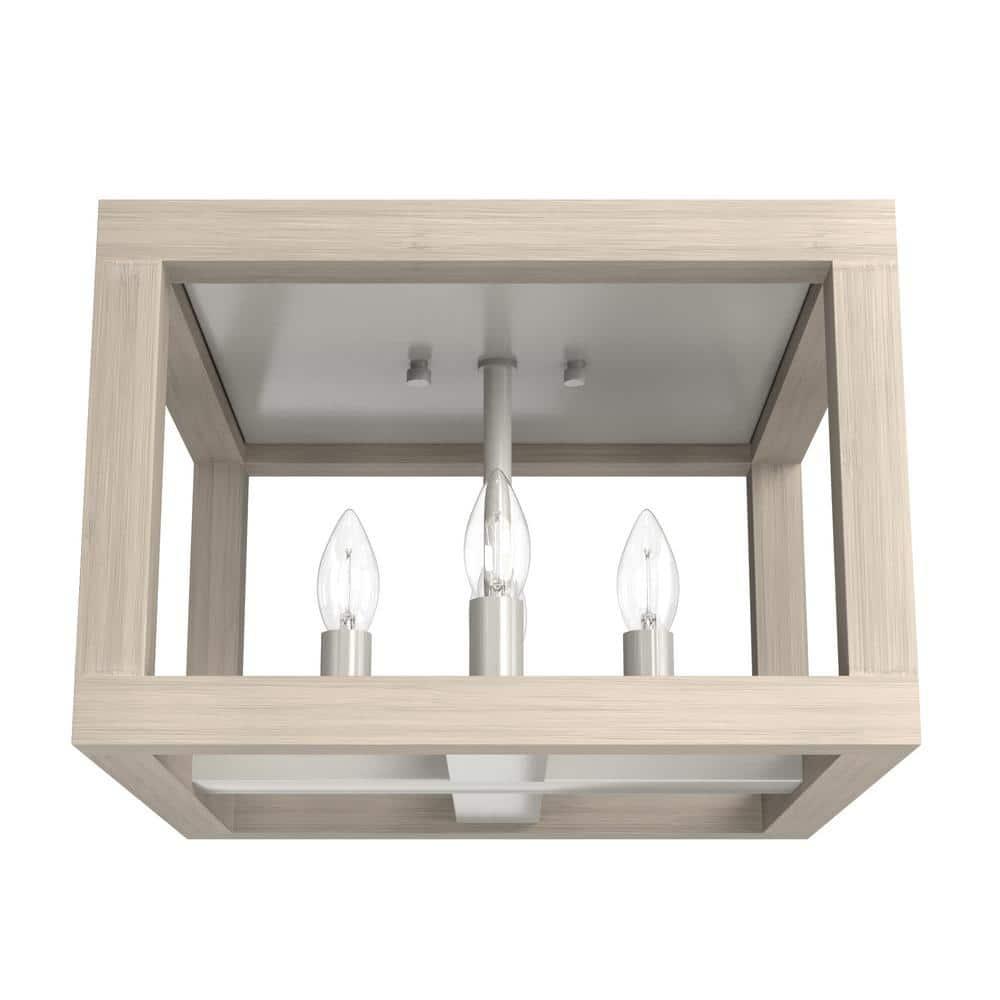 Squire Manor 4 - Light 12'' Lantern Square / Rectangle Flush Mount