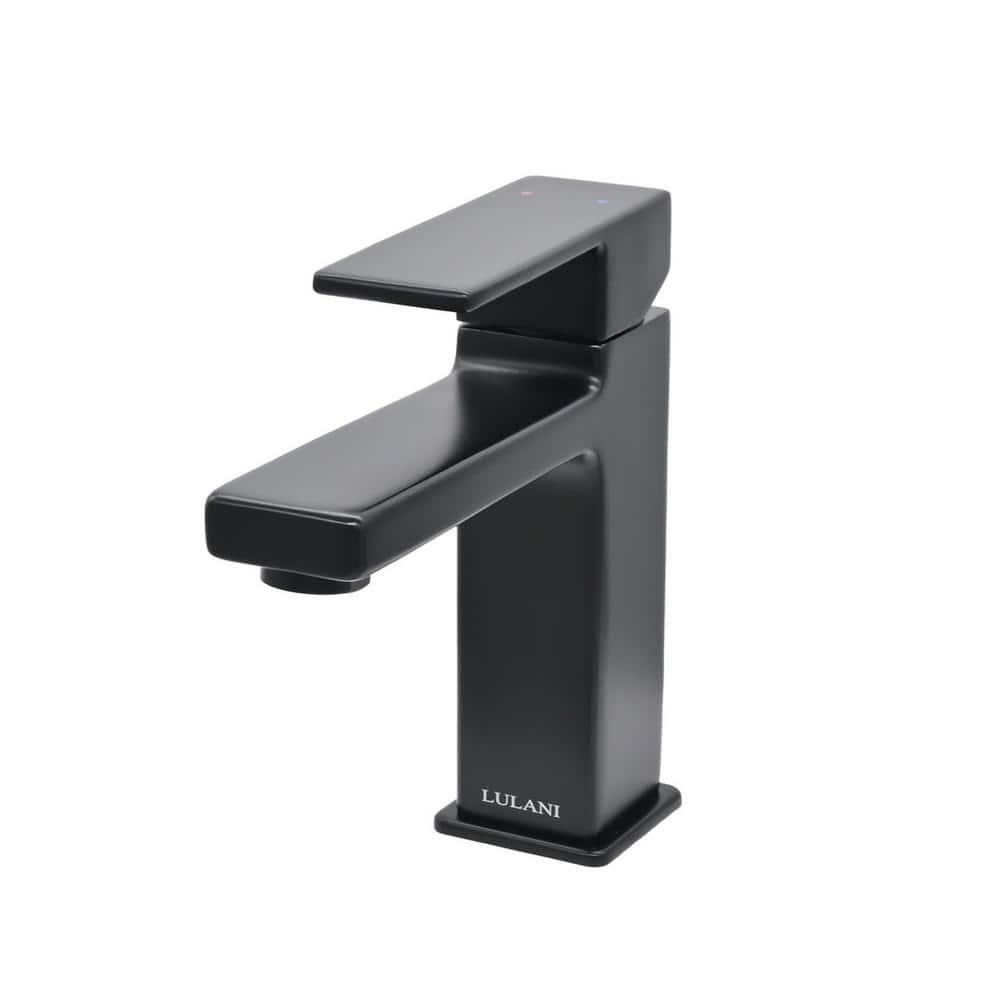 Lulani BA-600-01MB Lulani Capri Single Hole Bathroom Faucet with Drain Assembly
