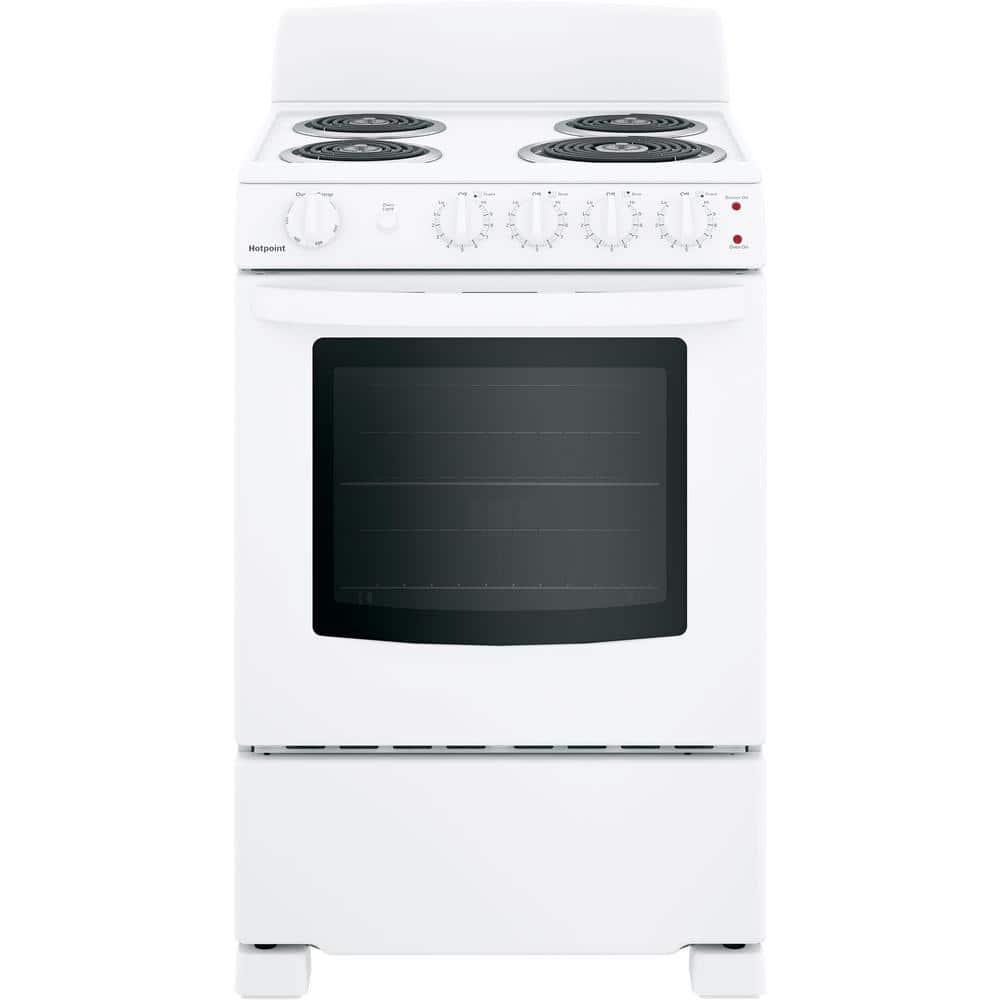 Hotpoint 24" 2.9 cu. ft. Freestanding Electric Range RAS240DMWW
