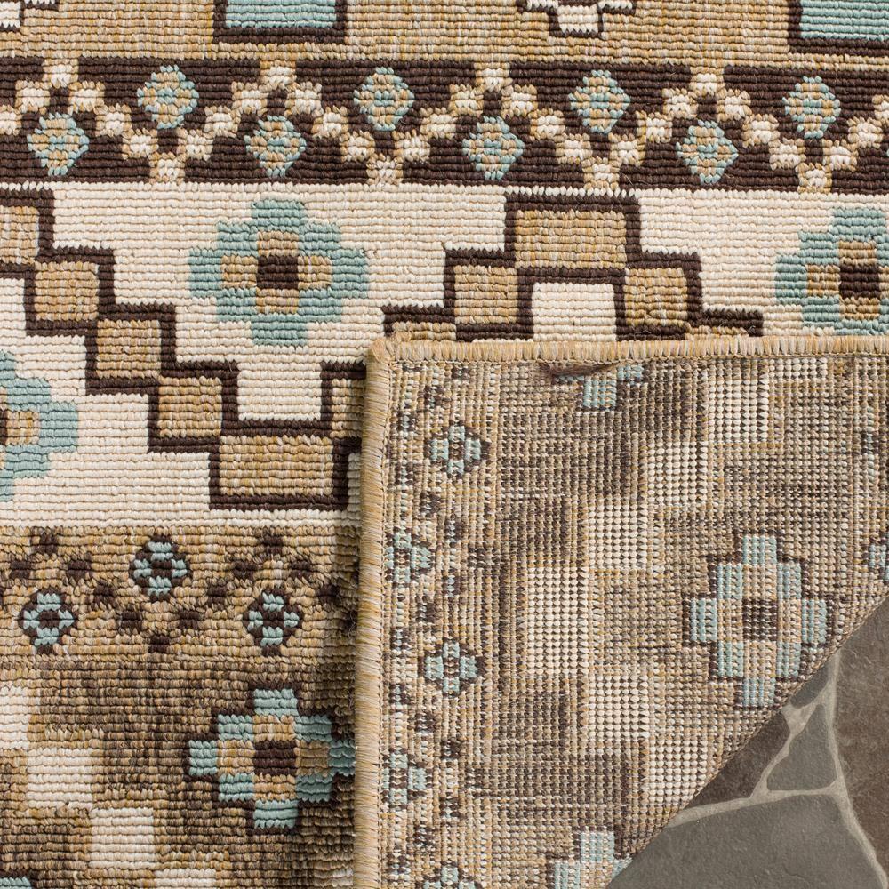 Veranda VER095 Power Loomed Indoor/Outdoor Runner Rug - Creme/Brown - 2'3"x10' - Safavieh.
