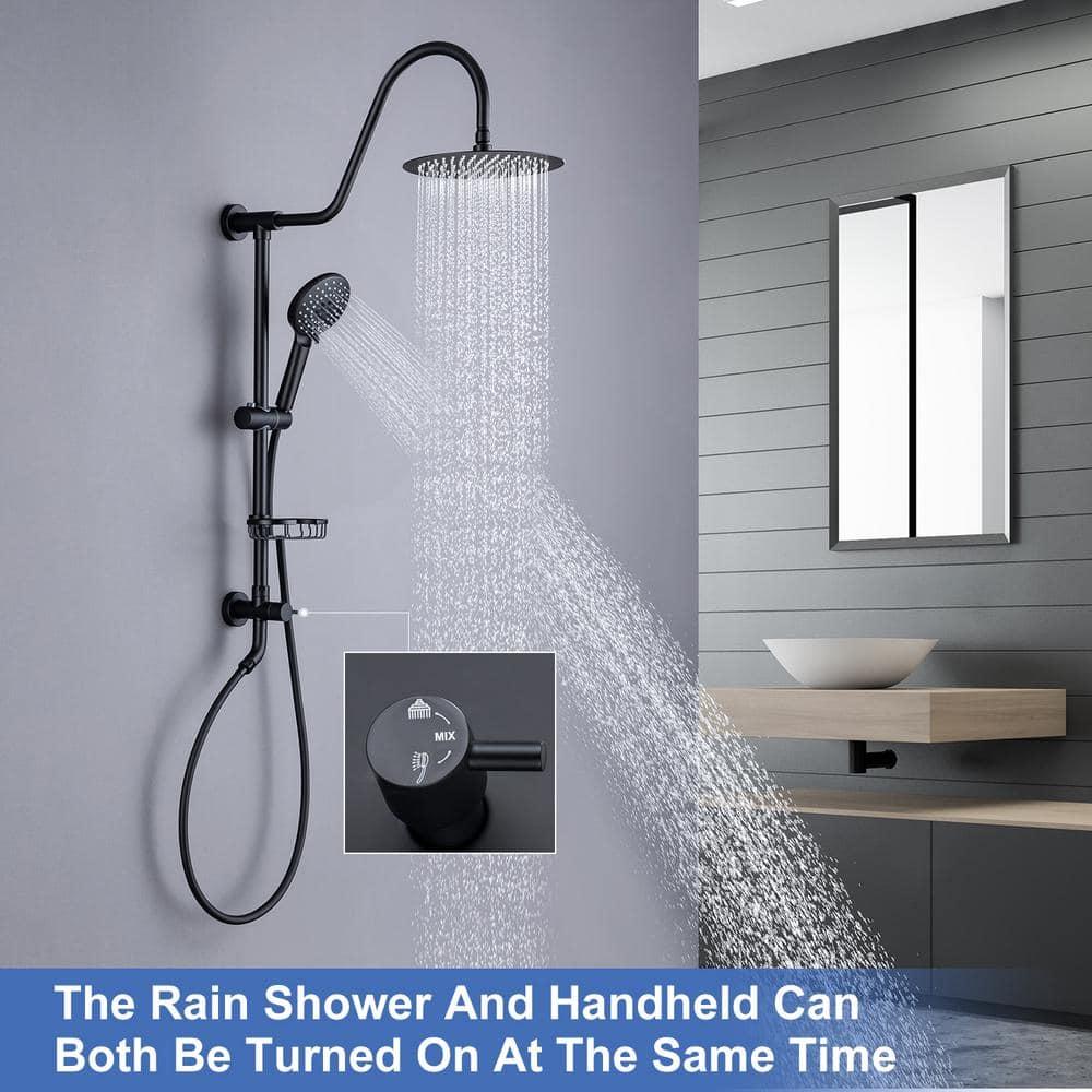 Rainlex Rainlex Rain Shower System Multi-function Hand Shower with  Slide Bar RX2001H