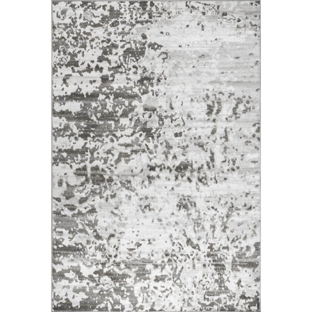 Nuloom Meaghan Abstract 3x5 Accent Indoor Area Rug for Living Room Bedroom Dining Room Entryway Kitchen, Grey/Ivory