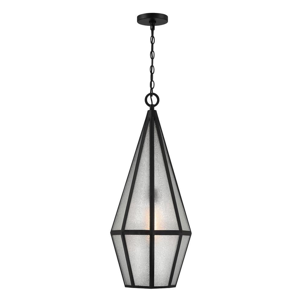 Savoy House Peninsula 1-Light Outdoor Hanging Lantern in Matte Black