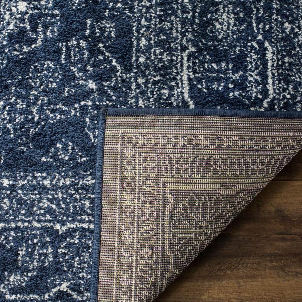 Adirondack ADR108 Power Loomed Area Rug - Navy/Ivory - 6'x6' - Safavieh.