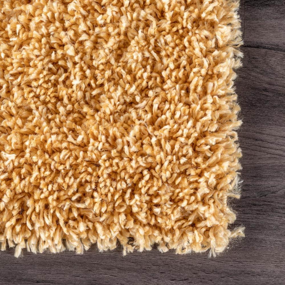 Nuloom Kara Solid 5x8 Shag Indoor Area Rug for Living Room Bedroom Dining Room Nursery, Yellow